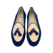 Raffia Tassel Loafer Marine