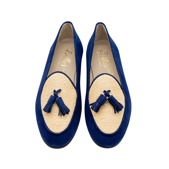 Raffia Tassel Loafer Marine