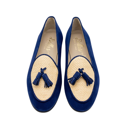 Raffia Tassel Loafer Marine
