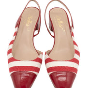 Red Stripes Slingback