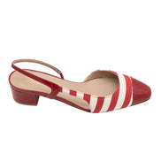 Red Stripes Slingback