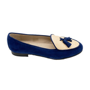 Raffia Tassel Loafer Marine