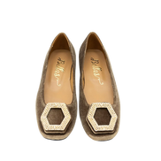 Velvet Ballerina with Crystal Buckle Puro