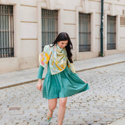 Pointy Tassel Loafer Mint - Papaya (short tassel)