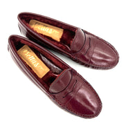 Patent Moccasin Bordo Shearling Lined