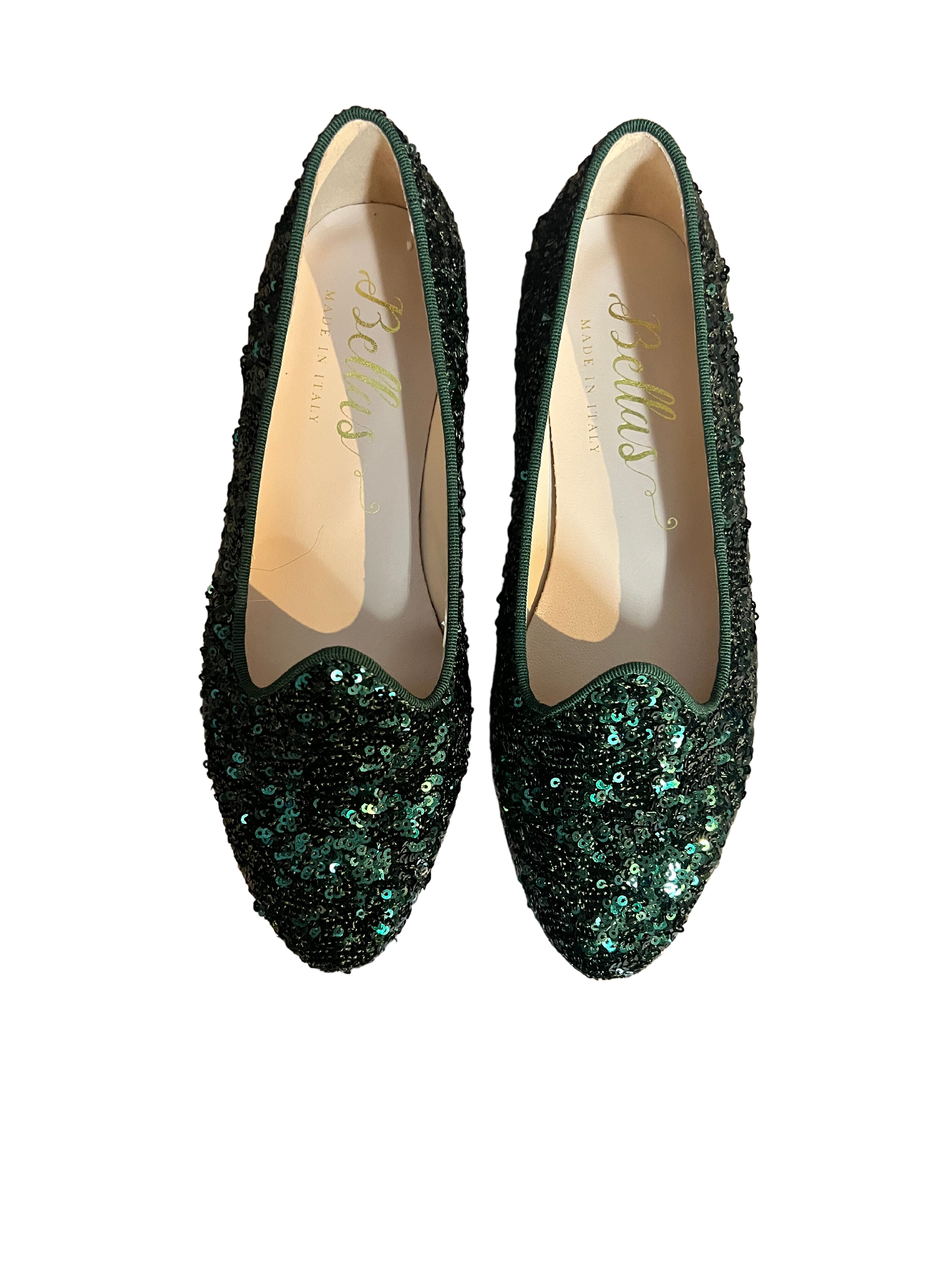 Ballerina Loafer Forest with sequins