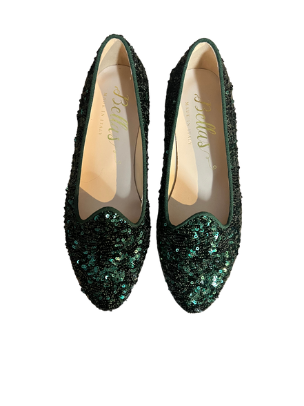 Ballerina Loafer Forest with sequins