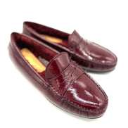 Patent Moccasin Bordo Shearling Lined