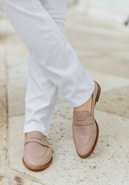 Penny Loafer Taupe