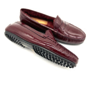 Patent Moccasin Bordo Shearling Lined